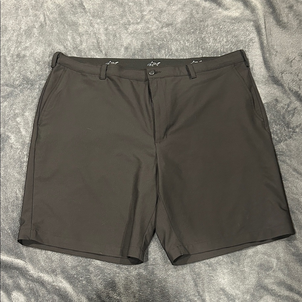Greg Norman Collection Black Flat Front Performance Shorts
